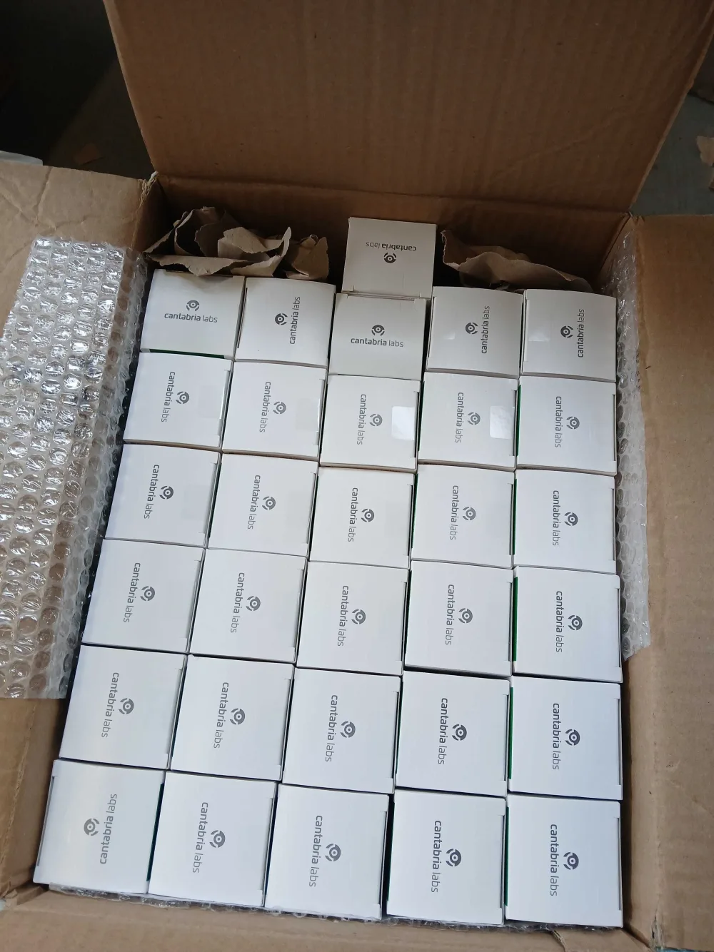 Beauty products packed carton by carton at a KRINOVA warehouse
